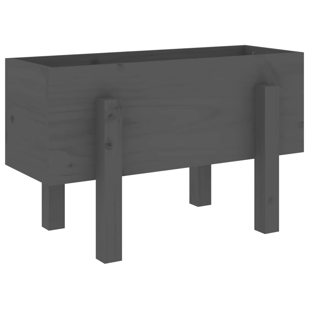 Hageplantekasse grå 62x30x38 cm heltre furu