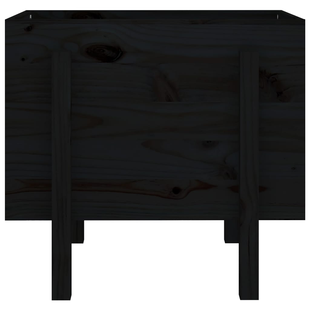 Hageplantekasse svart 62x50x57 cm heltre furu