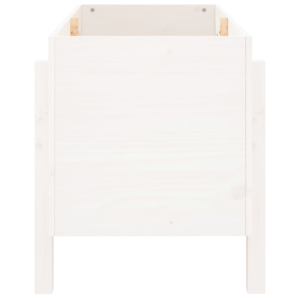 Høybed for hage hvit 101x50x57 cm heltre furu
