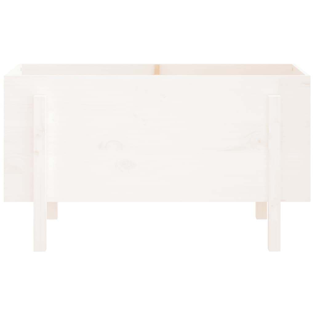 Høybed for hage hvit 101x50x57 cm heltre furu