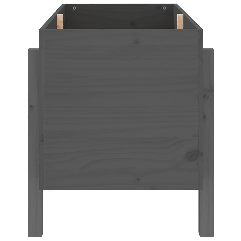 Høybed grå 101x50x57 cm heltre gran