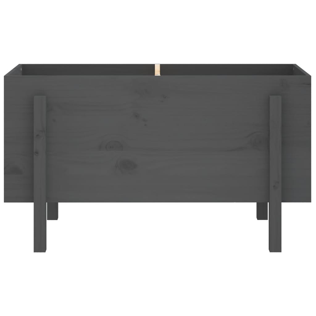 Høybed grå 101x50x57 cm heltre gran