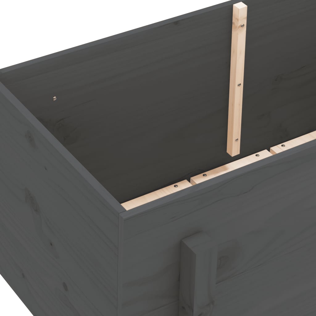 Høybed grå 101x50x57 cm heltre gran