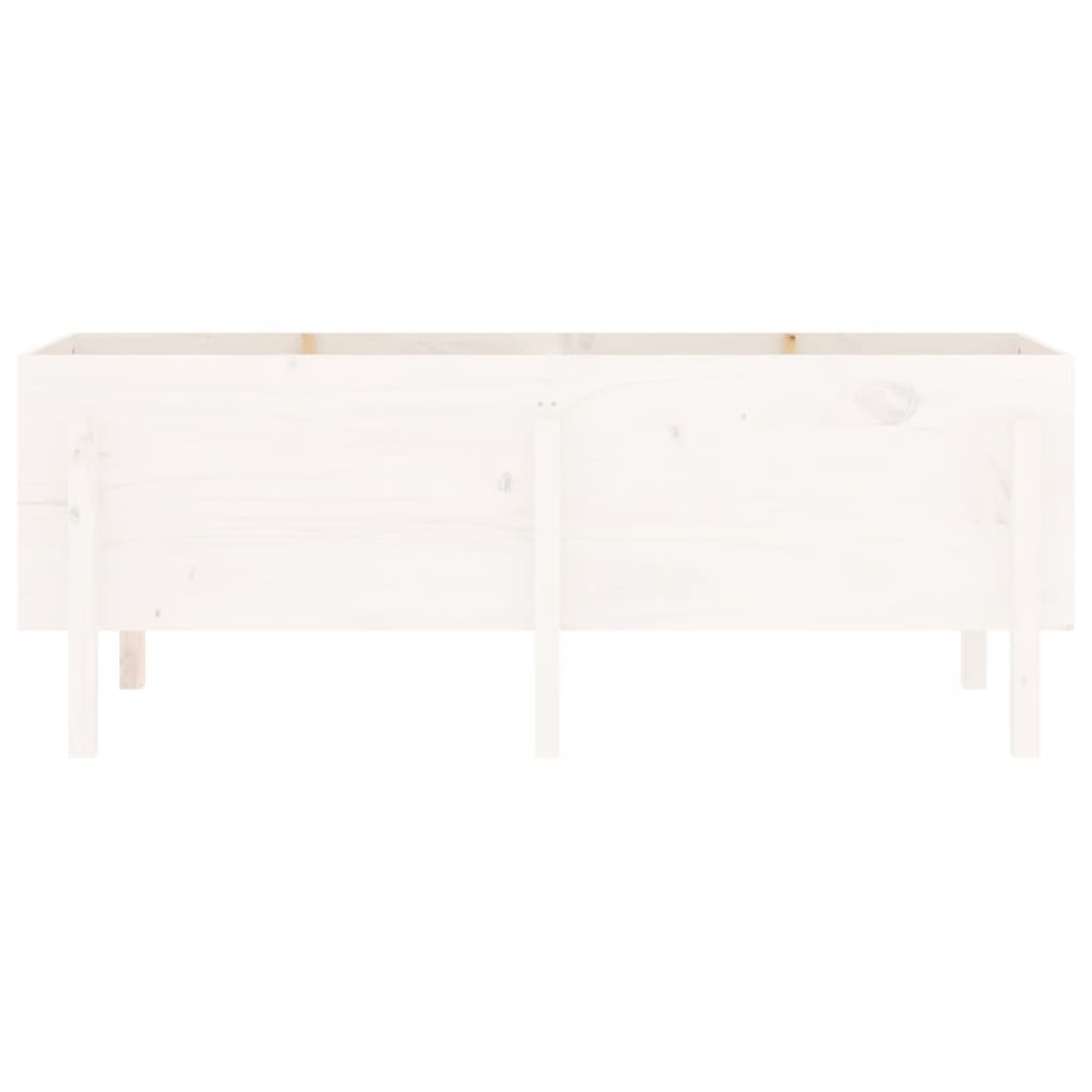 Høybed for hage hvit 160x50x57 cm heltre furu