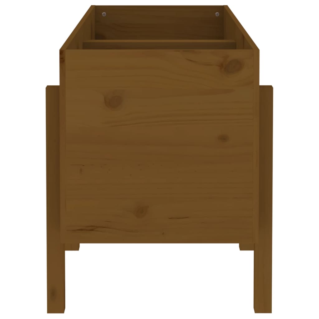 Høybed for hage honningbrun 121x50x57 cm heltre furu
