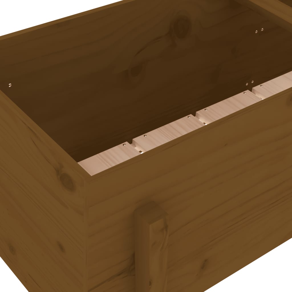 Høybed for hage honningbrun 121x50x57 cm heltre furu