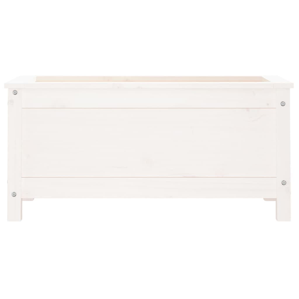 Hageplantekasse hvit 82,5x40x39 cm heltre furu