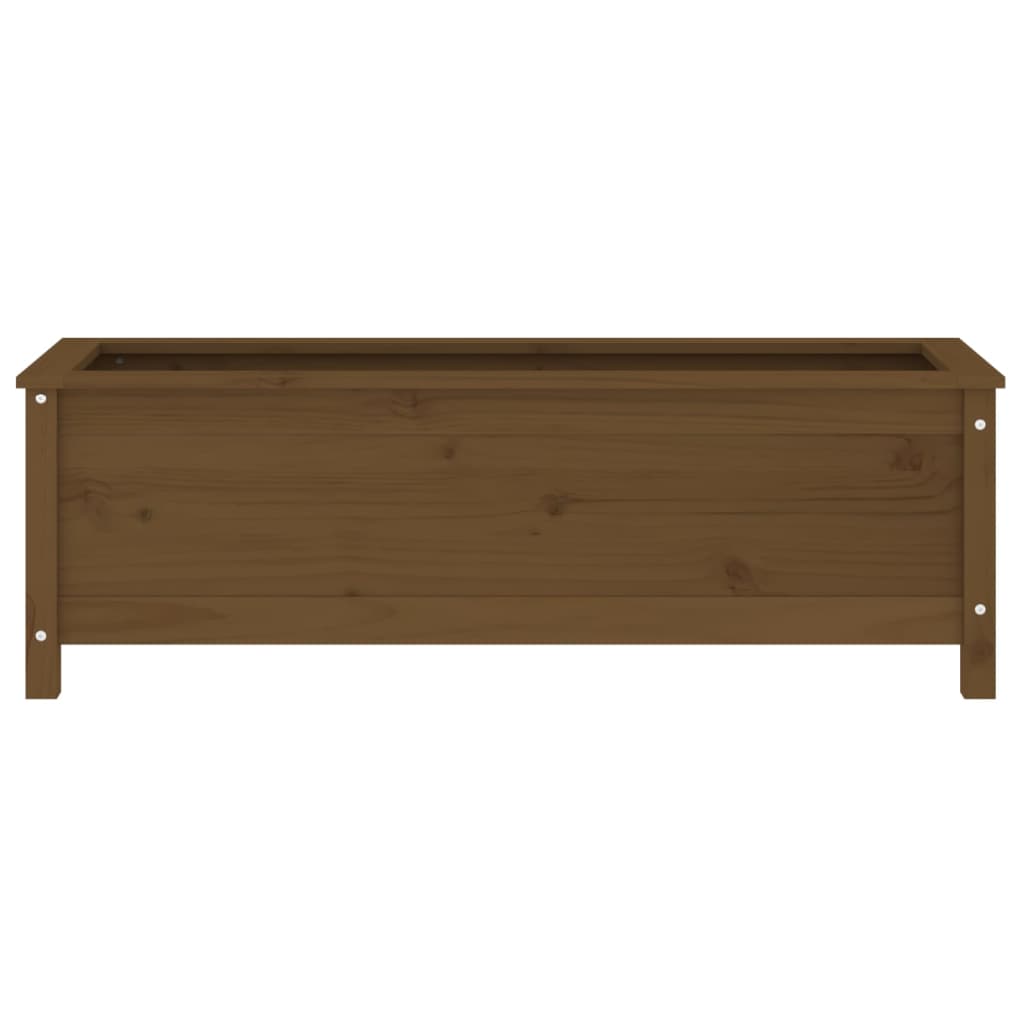 Høybed for hage honningbrun 119,5x40x39 cm heltre furu
