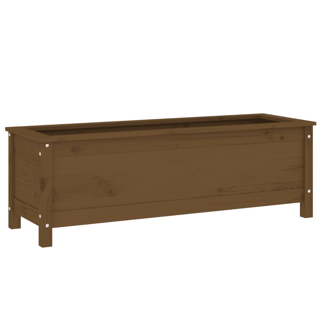 Høybed for hage honningbrun 119,5x40x39 cm heltre furu