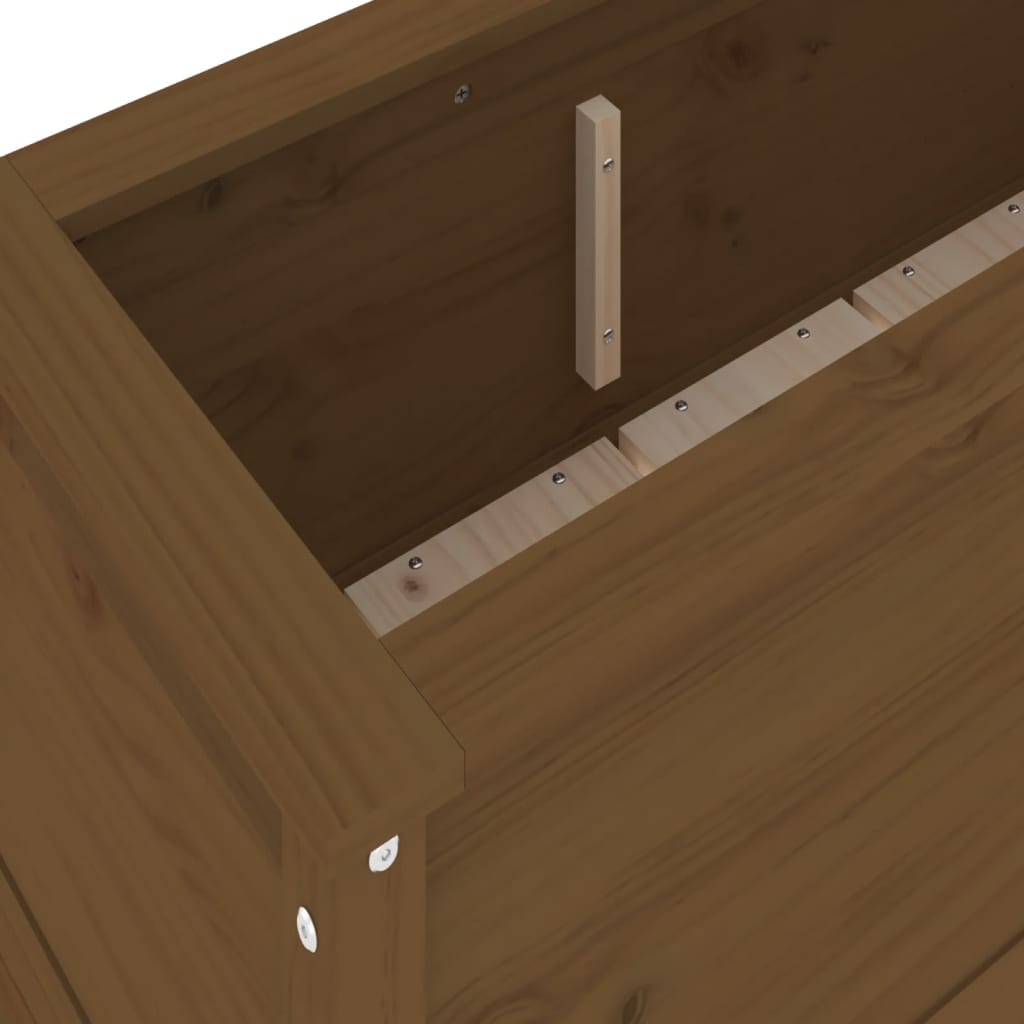 Høybed for hage honningbrun 119,5x40x39 cm heltre furu