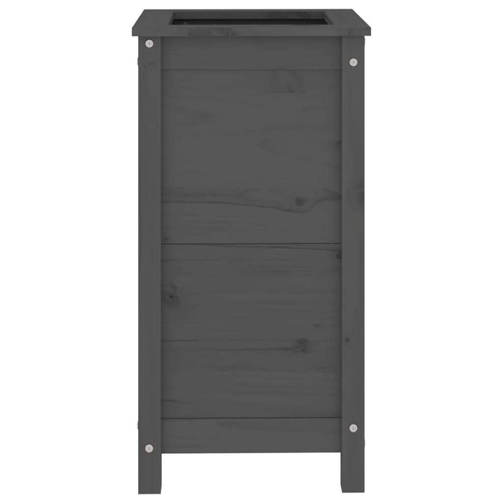 Hageplantekasse grå 40x40x78 cm heltre furu