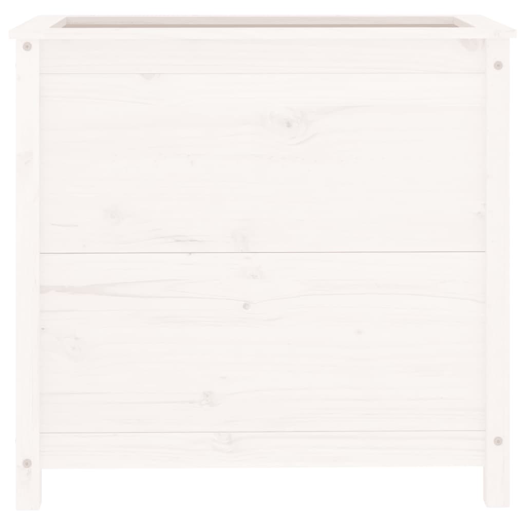 Hageplantekasse hvit 82,5x40x78 cm heltre furu