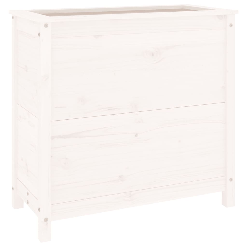 Hageplantekasse hvit 82,5x40x78 cm heltre furu