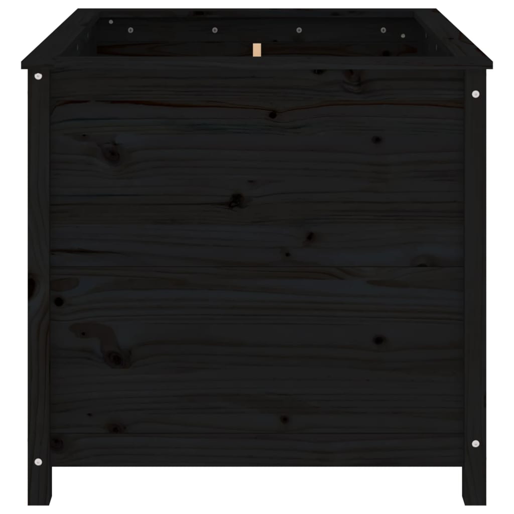 Hageplantekasse svart 82,5x82,5x78 cm heltre furu