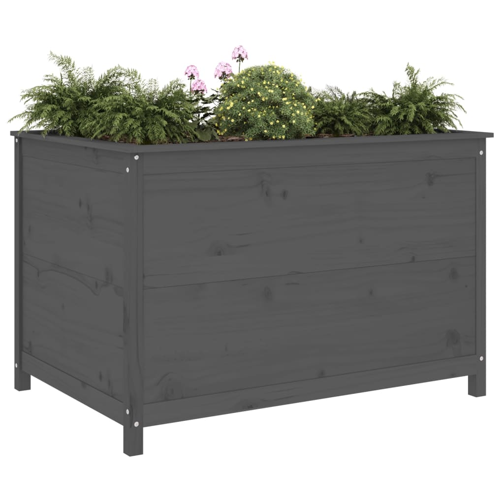 Høybed grå 119,5x82,5x78 cm heltre gran