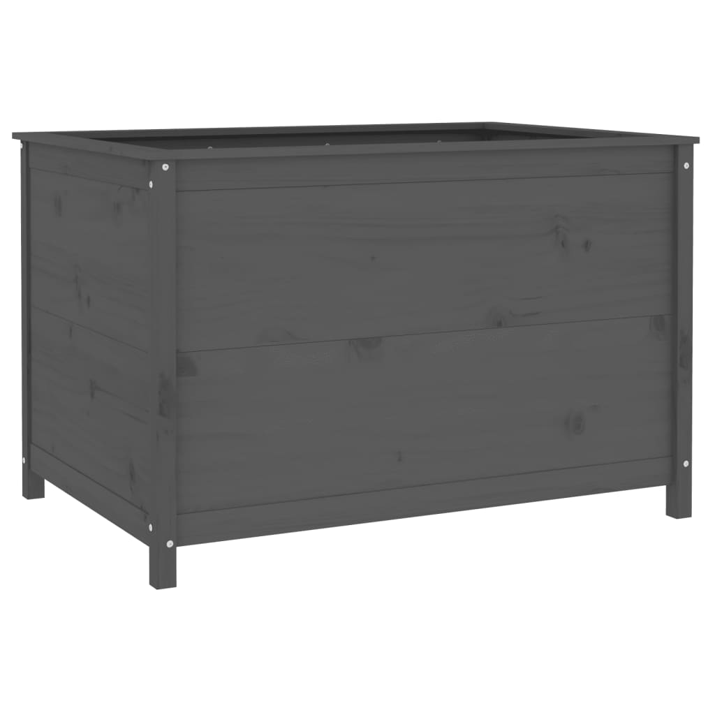 Høybed grå 119,5x82,5x78 cm heltre gran