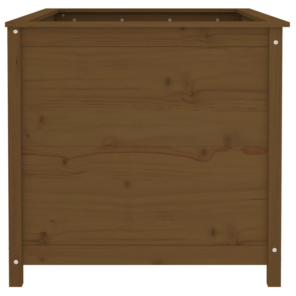 Høybed for hage honningbrun 119,5x82,5x78 cm heltre furu