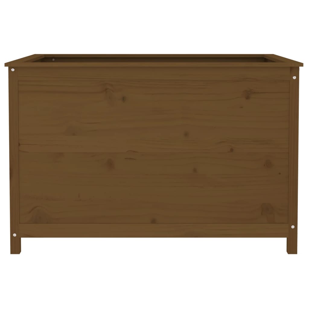 Høybed for hage honningbrun 119,5x82,5x78 cm heltre furu