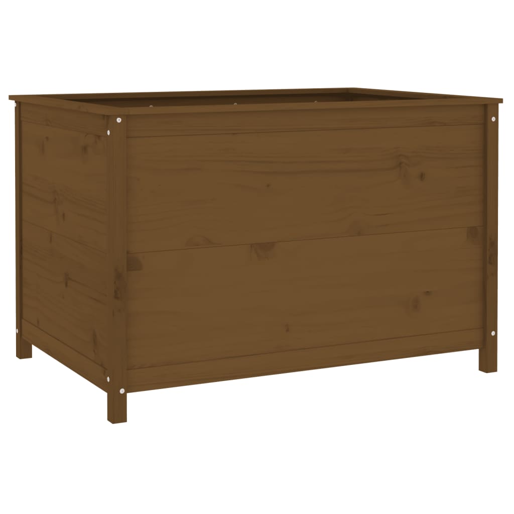 Høybed for hage honningbrun 119,5x82,5x78 cm heltre furu