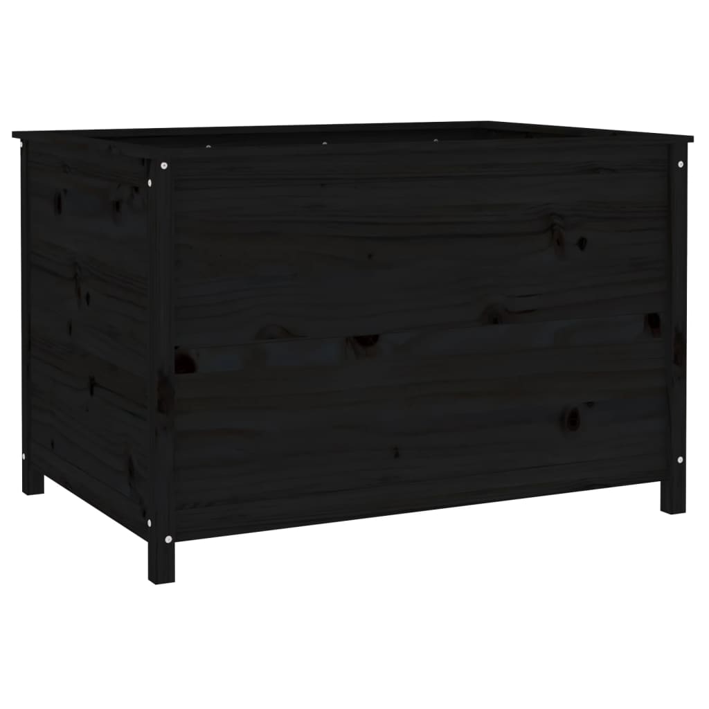 Høybed svart 119,5x82,5x78 cm heltre gran