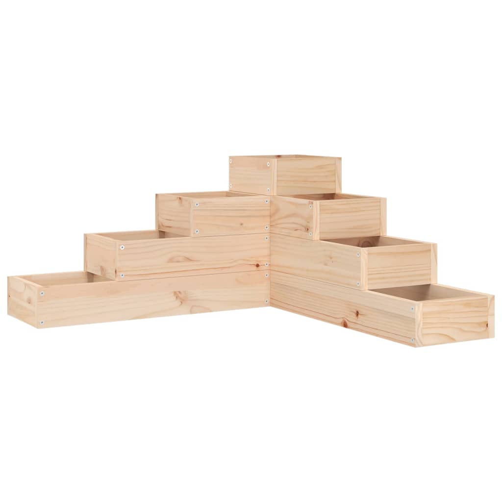 Hageplantekasse 4 etasjer 80,5x79x36 cm heltre furu