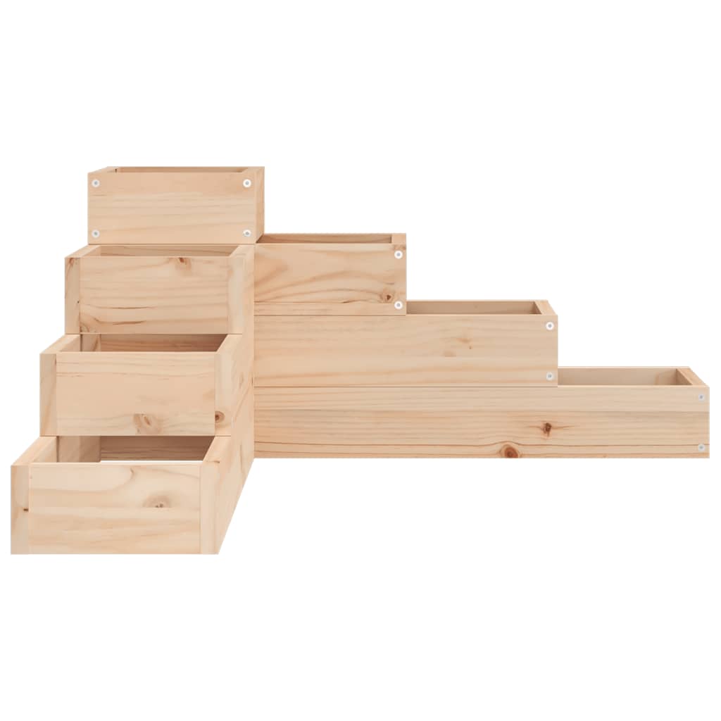 Hageplantekasse 4 etasjer 80,5x79x36 cm heltre furu