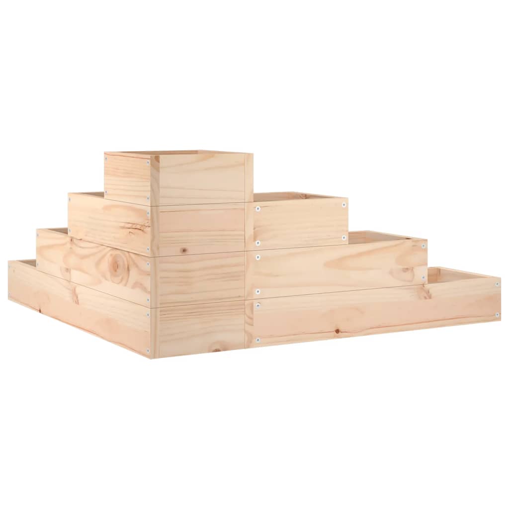 Hageplantekasse 4 etasjer 80,5x79x36 cm heltre furu