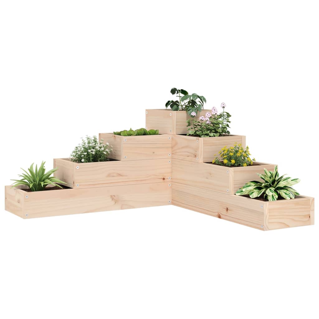 Hageplantekasse 4 etasjer 80,5x79x36 cm heltre furu