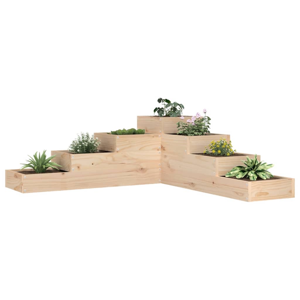 Hageplantekasse 4 etasjer 106x104,5x36 cm heltre furu