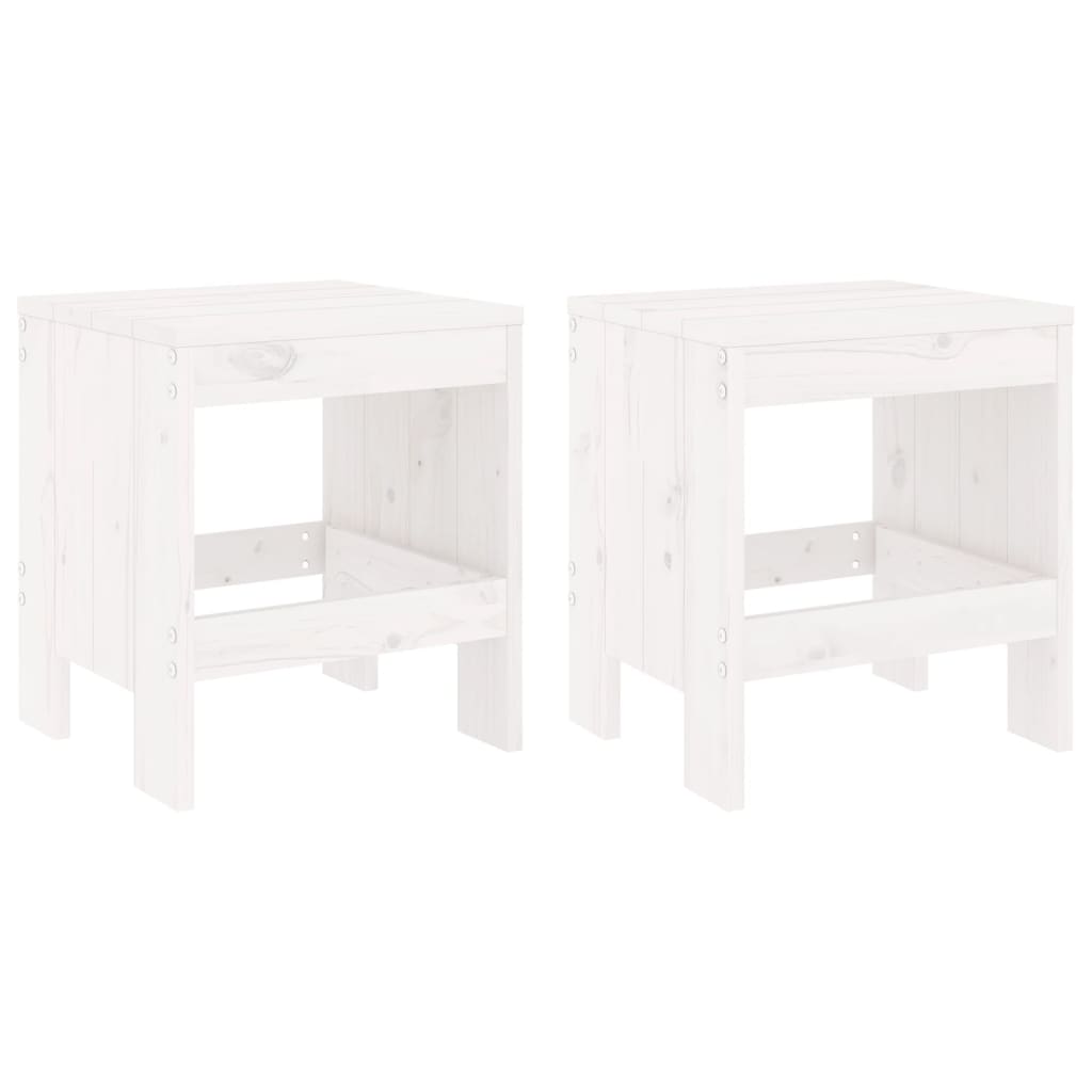 Hagekrakker 2 stk hvit 40x36x45 cm heltre furu
