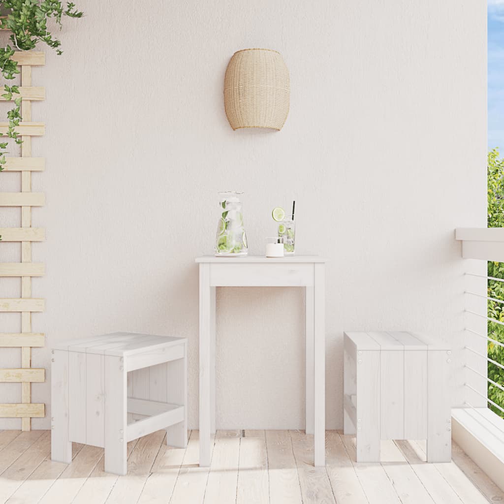 Hagekrakker 2 stk hvit 40x36x45 cm heltre furu