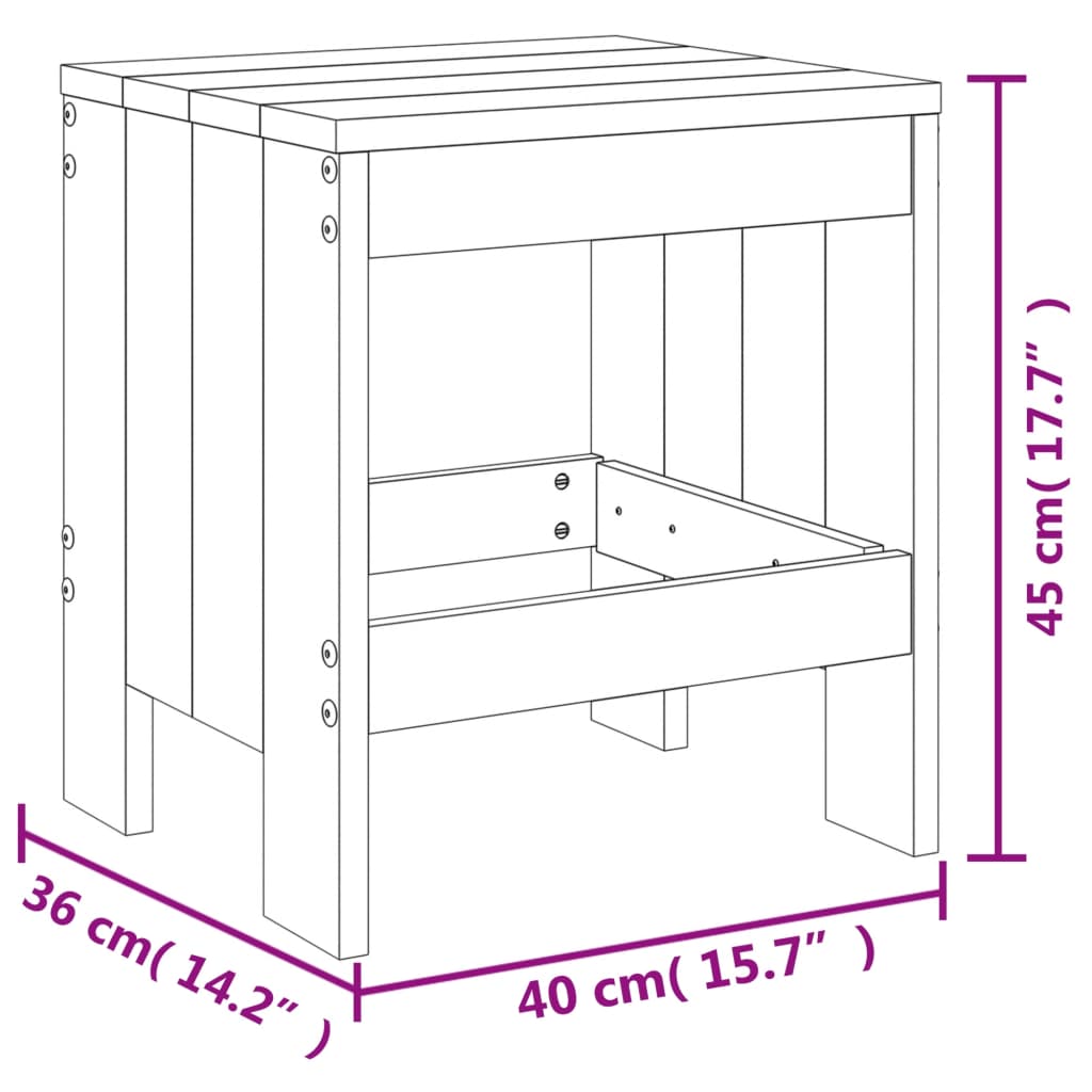 Hagekrakker 2 stk grå 40x36x45 cm heltre furu