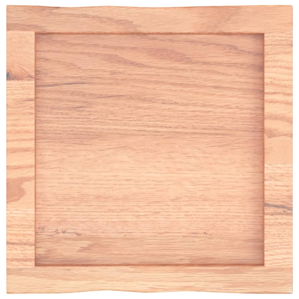 Bordplate lysebrun 40x40x(2-6)cm behandlet heltre naturlig kant