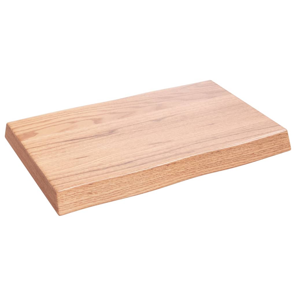 Bordplate lysebrun 60x40x(2-6)cm behandlet heltre naturlig kant