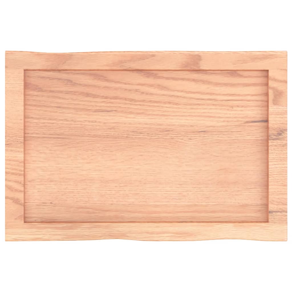 Bordplate lysebrun 60x40x(2-6)cm behandlet heltre naturlig kant