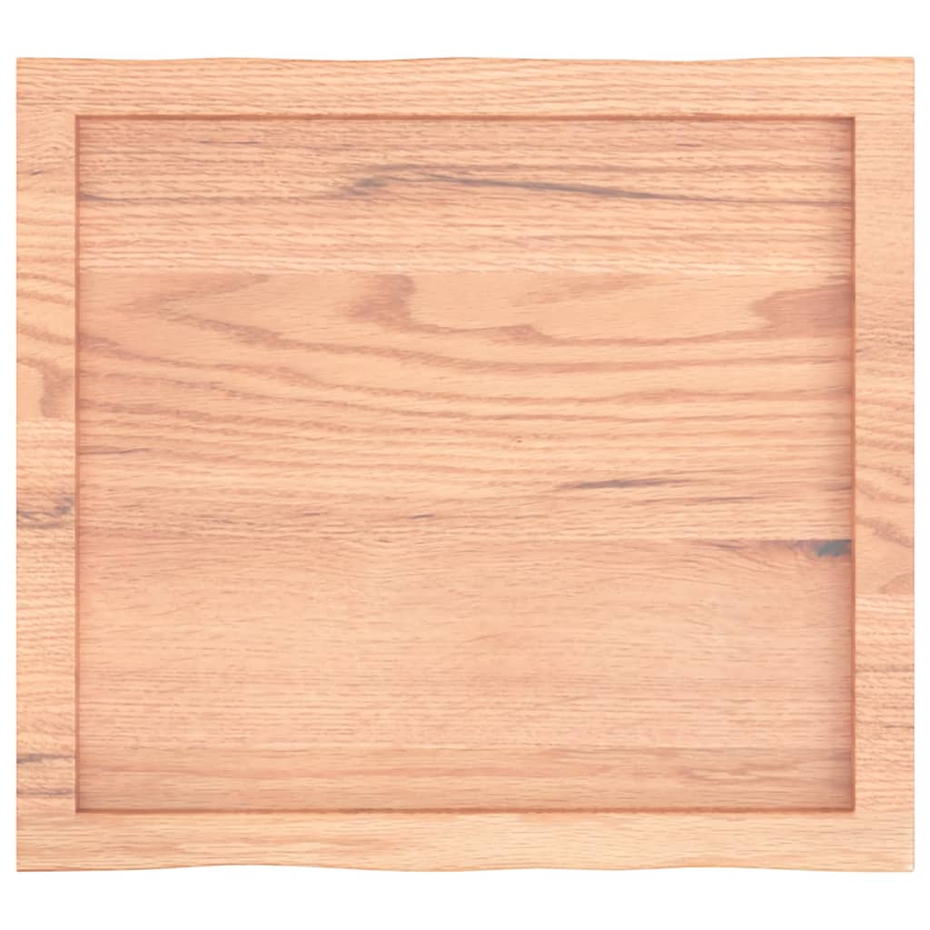 Bordplate lysebrun 60x50x(2-6)cm behandlet heltre naturlig kant