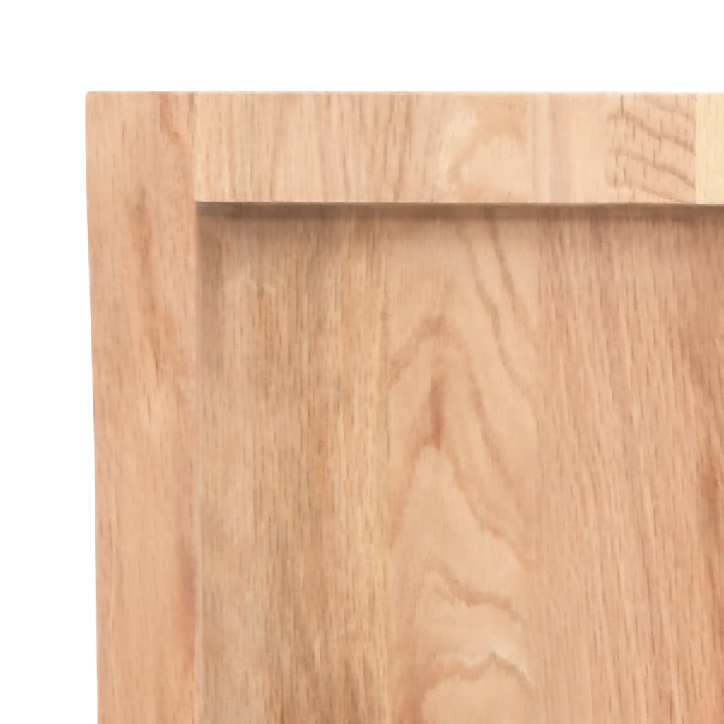 Bordplate lysebrun 80x40x(2-6)cm behandlet heltre naturlig kant