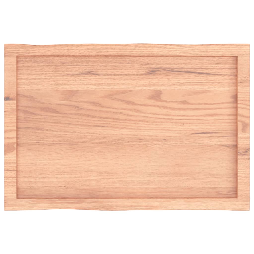 Bordplate lysebrun 80x50x(2-4)cm behandlet heltre naturlig kant