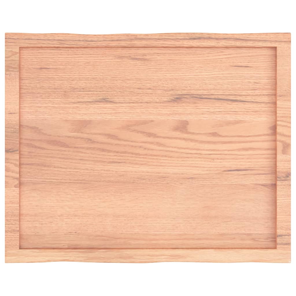 Bordplate lysebrun 80x60x(2-4)cm behandlet heltre naturlig kant