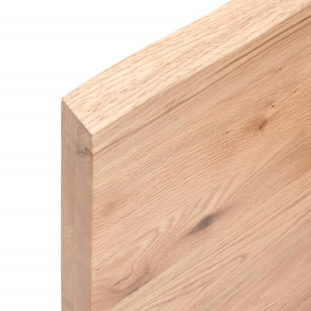 Bordplate lysebrun 80x60x(2-4)cm behandlet heltre naturlig kant