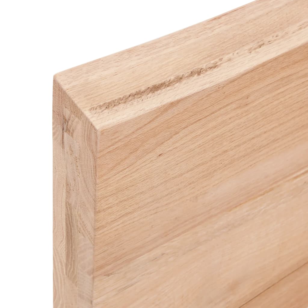 Bordplate lysebrun 80x60x(2-6)cm behandlet heltre naturlig kant