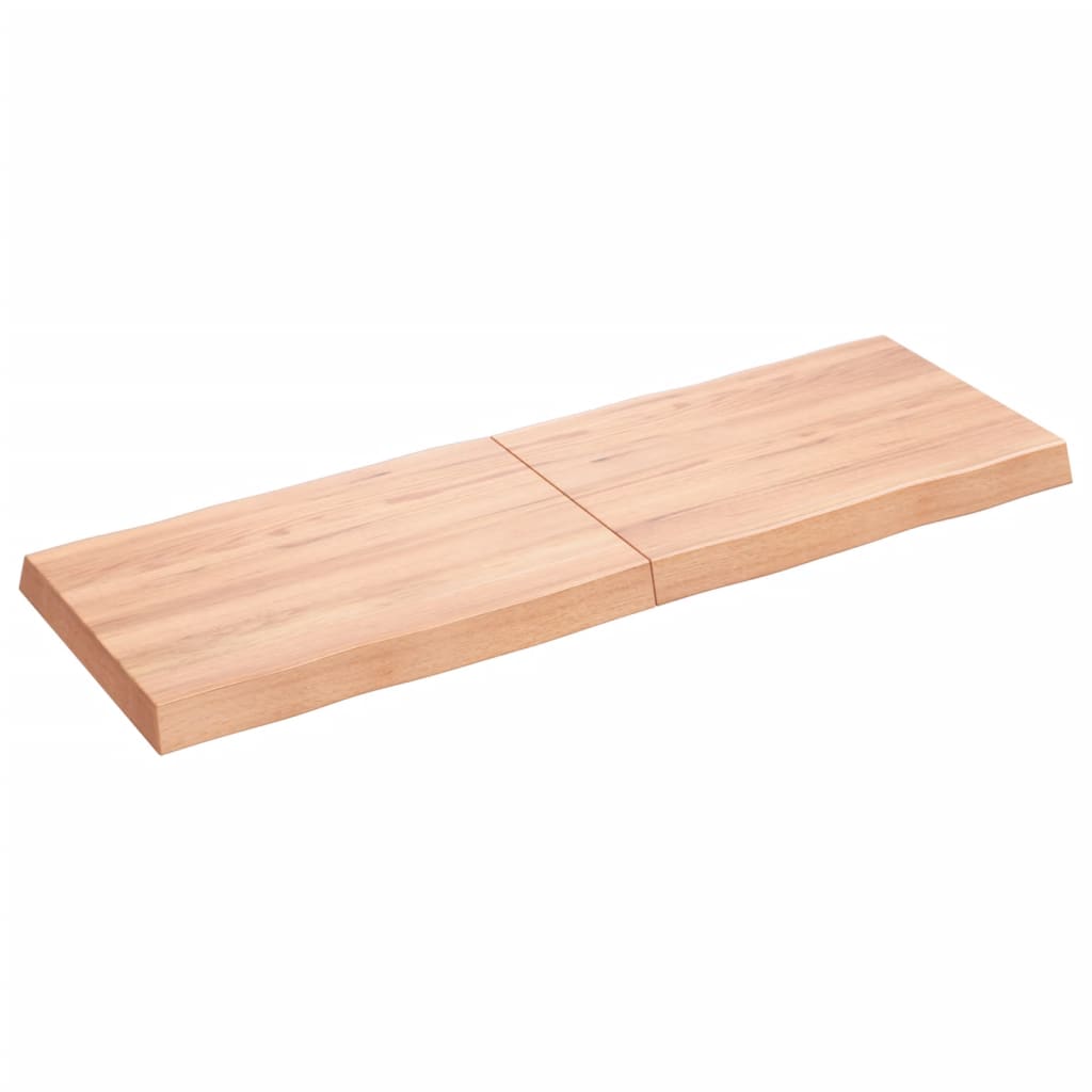 Bordplate lysebrun 120x40x(2-6)cm behandlet heltre naturlig