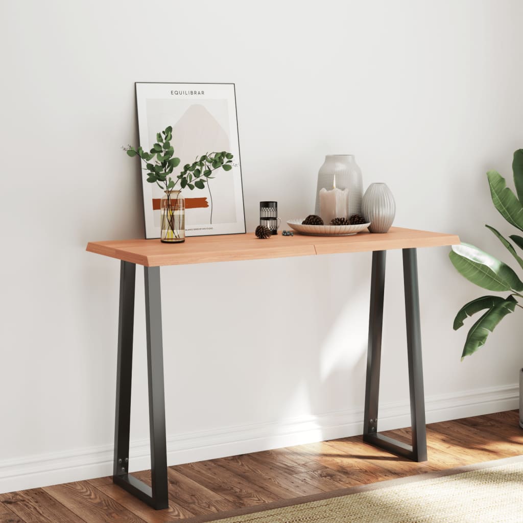 Bordplate lysebrun 120x50x(2-4)cm behandlet heltre naturlig