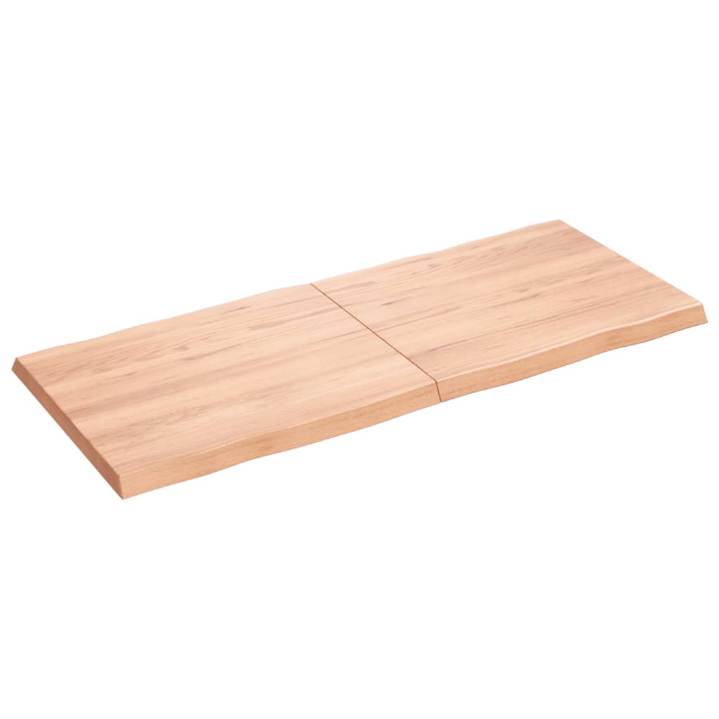 Bordplate lysebrun 120x50x(2-4)cm behandlet heltre naturlig