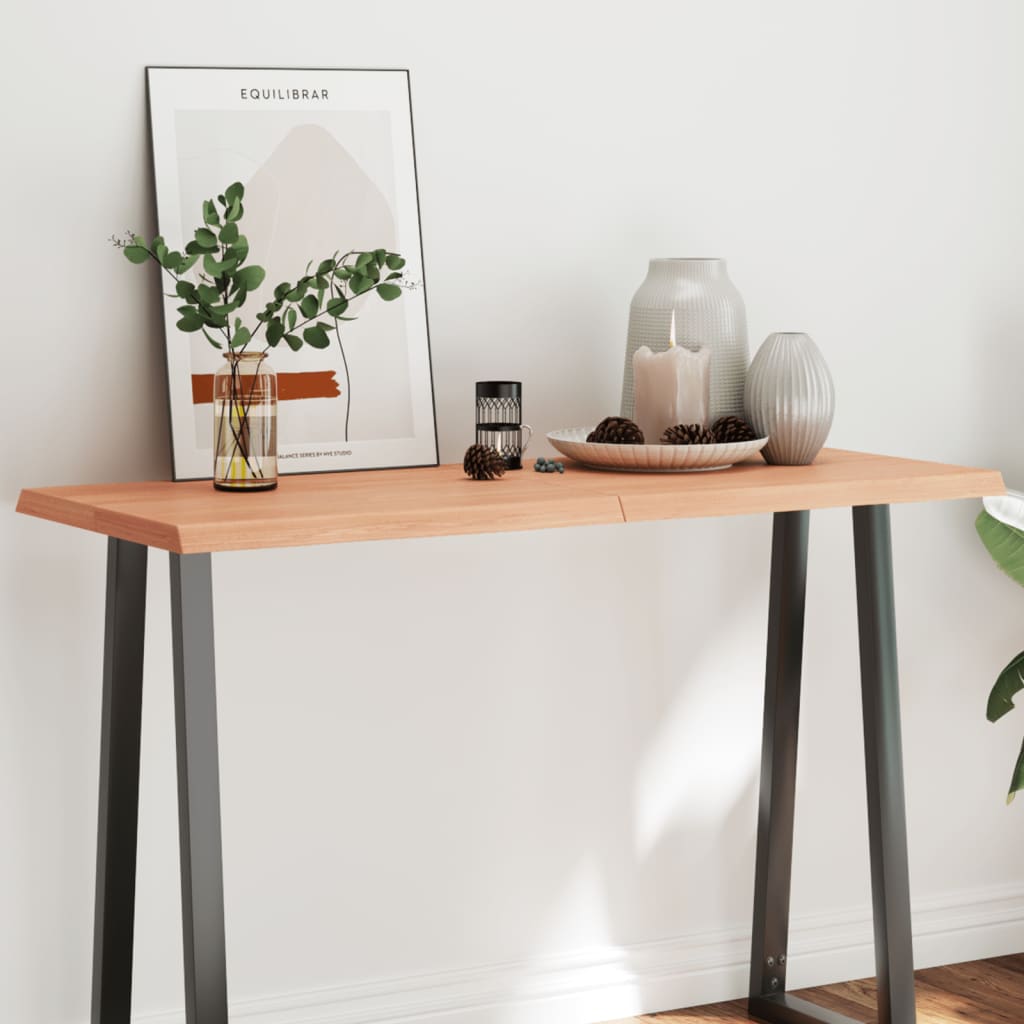 Bordplate lysebrun 120x50x(2-4)cm behandlet heltre naturlig