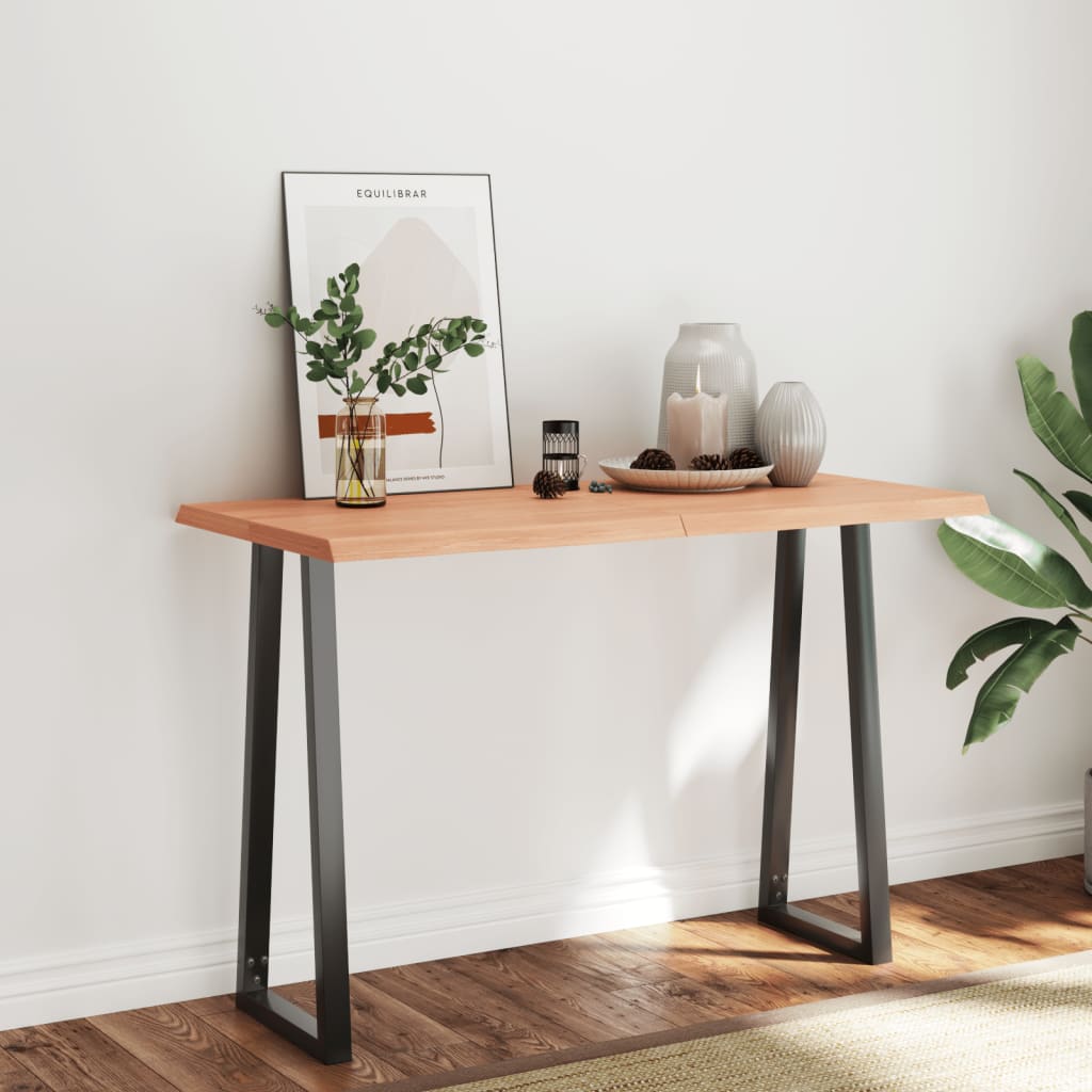 Bordplate lysebrun 120x60x(2-4)cm behandlet heltre naturlig