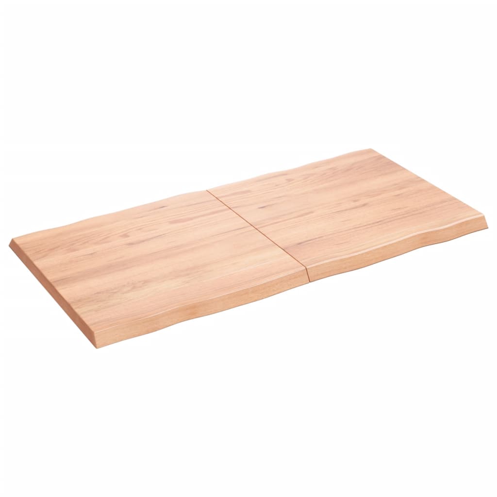 Bordplate lysebrun 120x60x(2-4)cm behandlet heltre naturlig