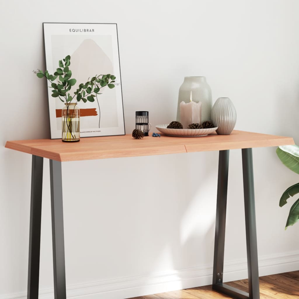 Bordplate lysebrun 120x60x(2-4)cm behandlet heltre naturlig