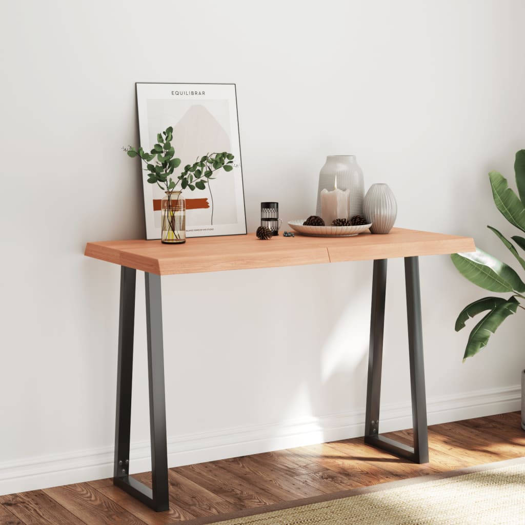Bordplate lysebrun 120x60x(2-6)cm behandlet heltre naturlig