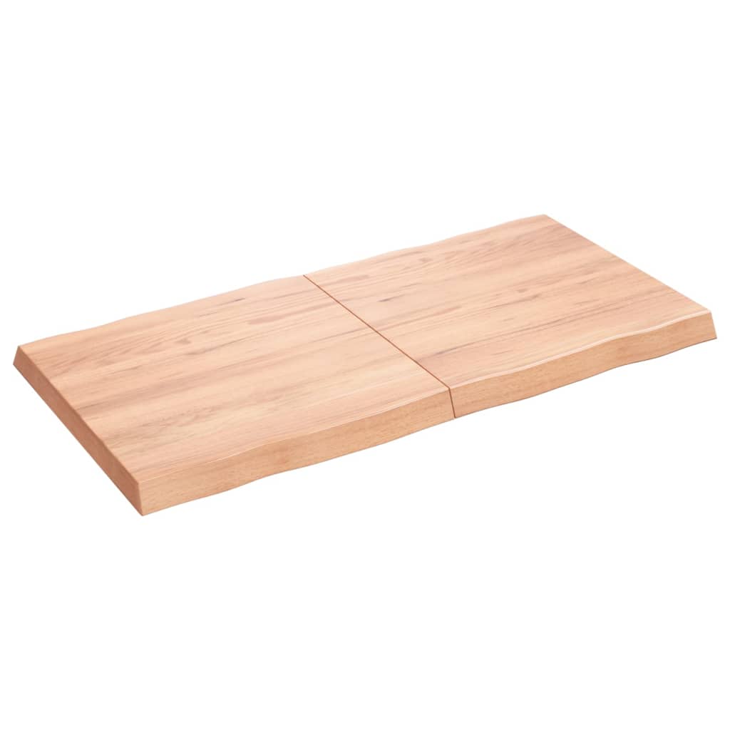 Bordplate lysebrun 120x60x(2-6)cm behandlet heltre naturlig